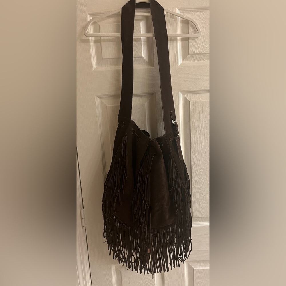 Ralph Lauren Collection classic suede fringe crossbody bag